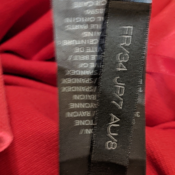 Stunning boat neck Donna Karen red sheath dress size 4 - Picture 5 of 15